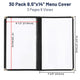 WeChef Menu Covers Pack(30ct) 6-View Plastic 8.5x14