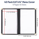 WeChef Menu Covers Pack(40ct) 10-View Plastic 8.5x14