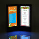 WeChef LED Menu Cover 2-Holder PU Leather 5.5x11in