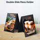 WeChef Table Tent Menu Holder Pack(20ct) PU Leather 4x6