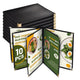 WeChef Menu Covers Pack(10ct) 5-Holder PU Leather & Plastic 8.5x11