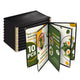 WeChef Menu Covers Pack(10ct) 5-Holder PU Leather & Plastic 8.5x14