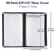 WeChef Menu Covers Pack(30ct) 14-View Plastic 8.5x14