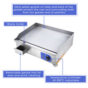 WeChef Griddle Electric Flat Top Grill 24 inch 2,500W 110V