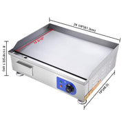 WeChef Griddle Electric Flat Top Grill 24 inch 2,500W 110V