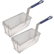 WeChef Commercial Deep Fryer Baskets 2ct/pk 13x6x6 Blue