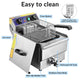 WeChef Commercial Deep Fryer with Drain 12L 110V 1500W