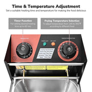 WeChef Commercial Deep Fryer 24L Dual Baskets 110V 5000W Black