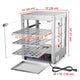 WeChef Commercial Pizza Food Warmer Countertop Display 3 Tier 15x15x20
