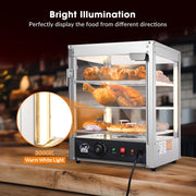 WeChef Commercial Pizza Food Warmer Countertop Display 3 Tier 15x15x20