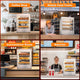 WeChef Commercial Pizza Food Warmer Countertop Display 3 Tier 15x15x20