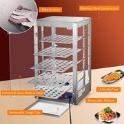 WeChef Commercial Pizza Food Warmer Countertop Display 5 Tier 15x15x28