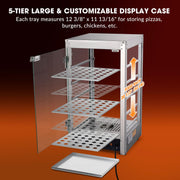 WeChef Commercial Pizza Food Warmer Countertop Display 5 Tier 15x15x28