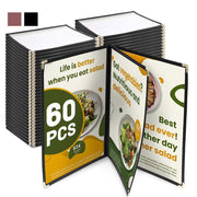 WeChef Menu Covers Pack(60ct) 6-View Plastic 8.5x11