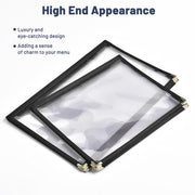 WeChef Menu Covers Pack(30ct) 6-View Plastic 8.5x14
