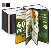 WeChef Menu Covers Pack(40ct) 8-View Plastic 8.5x11