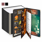 WeChef Menu Covers Pack(20ct) 8-View Plastic 8.5x14