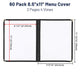 WeChef Menu Covers Pack(60ct) 4-View Plastic 8.5x11