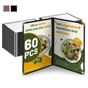 WeChef Menu Covers Pack(60ct) 4-View Plastic 8.5x11