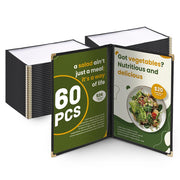 WeChef Menu Covers Pack(60ct) 4-View Plastic 8.5x14