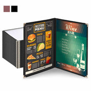 WeChef Menu Covers Pack(30ct) 4-View Plastic 8.5x11