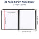 WeChef Menu Covers Pack(30ct) 4-View Plastic 8.5x11