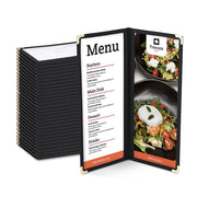 WeChef Menu Covers Pack(30ct) 4-View Plastic 4.25x11