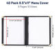 WeChef Menu Covers Pack(40ct) 10-View Plastic 8.5x11