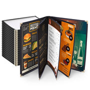 WeChef Menu Covers Pack(20ct) 10-View Plastic 8.5x11