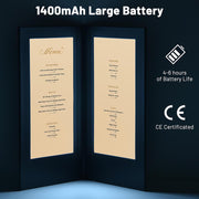 WeChef LED Menu Cover Pack(4ct) 2-Holder PU Leather 5.5x11in