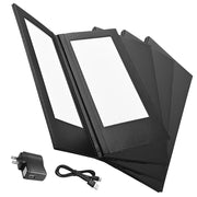 WeChef LED Menu Cover Pack(4ct) 2-Holder PU Leather 5.5x11in