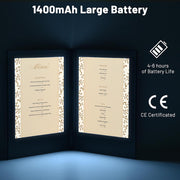 WeChef LED Menu Cover Pack(4ct) 2-Holder PU Leather 8.5x11in