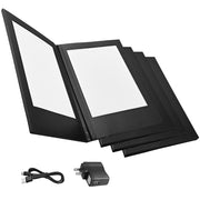 WeChef LED Menu Cover Pack(4ct) 2-Holder PU Leather 8.5x11in