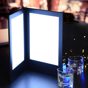 WeChef LED Menu Cover Pack(4ct) 2-Holder PU Leather 8.5x14in