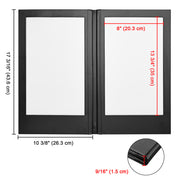 WeChef LED Menu Cover Pack(4ct) 2-Holder PU Leather 8.5x14in