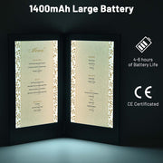 WeChef LED Menu Cover Pack(4ct) 2-Holder PU Leather 8.5x14in
