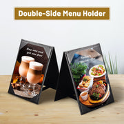 WeChef Table Tent Menu Holder Pack(10ct) PU Leather 5x7