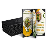 WeChef Menu Covers Pack(5ct) 2-Holder PU Leather 4.25x11