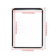 WeChef Menu Covers Pack(30ct) 2-View Plastic PU Leather Trim 8.5x11in