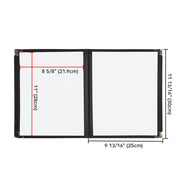 WeChef Menu Covers Pack(10ct) 5-Holder PU Leather & Plastic 8.5x11