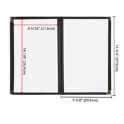 WeChef Menu Covers Pack(10ct) 5-Holder PU Leather & Plastic 8.5x14