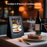 WeChef LED Table Tent Cafe Bar Menu Cover PU Leather 5.5x8.5in