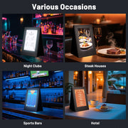 WeChef LED Table Tent Cafe Bar Menu Cover PU Leather 5.5x8.5in