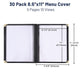 WeChef Menu Covers Pack(30ct) 10-View Plastic 8.5x11