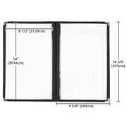 WeChef Menu Covers Pack(30ct) 8-View Plastic 8.5x14