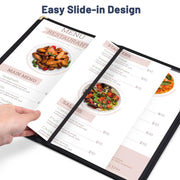 WeChef Menu Covers Pack(30ct) 14-View Plastic 8.5x14