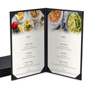 WeChef Menu Covers Pack(5ct) 2-Holder PU Leather 8.5x14