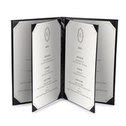WeChef Menu Covers Pack(5ct) 6-Holder PU Leather 8.5x14