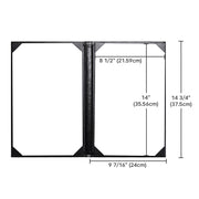 WeChef Menu Covers Pack(5ct) 6-Holder PU Leather 8.5x14