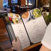 WeChef Menu Covers Pack(5ct) 6-Holder PU Leather 8.5x14
